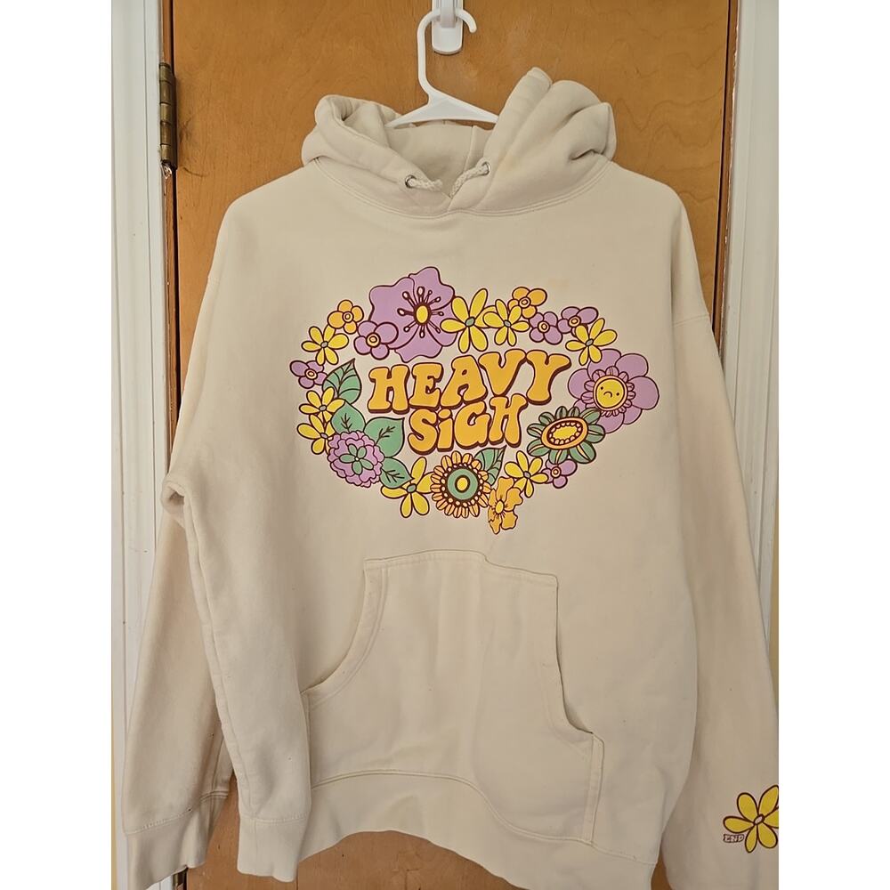 End Heavy Sigh Hoodie Size Medium Heavy Cotton